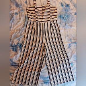 Takara Striped Jumpsuit with Flowing Wide-Leg Pants
